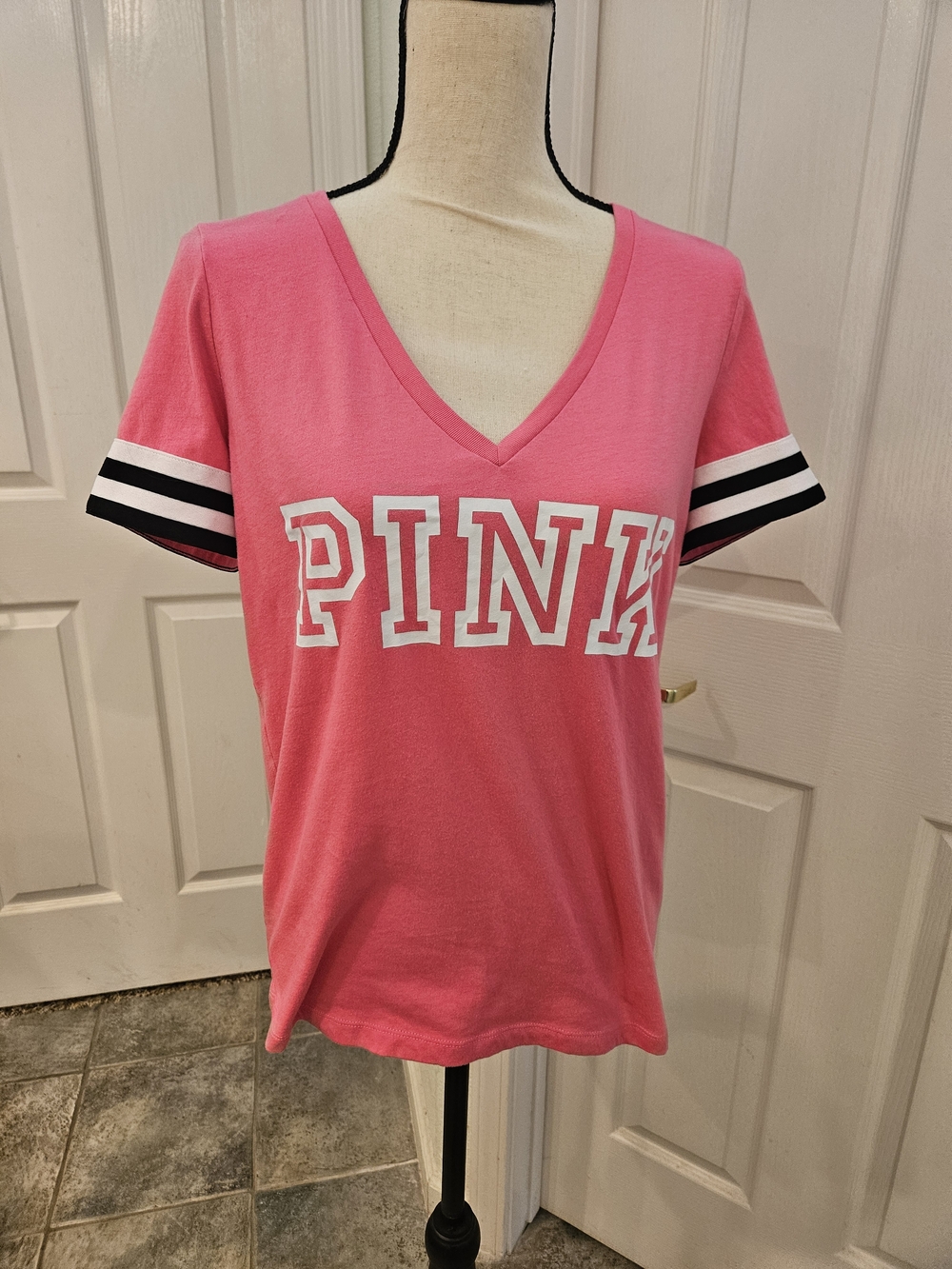 PINK Victoria's Secret Pink Crewneck Tee with Logo Tag